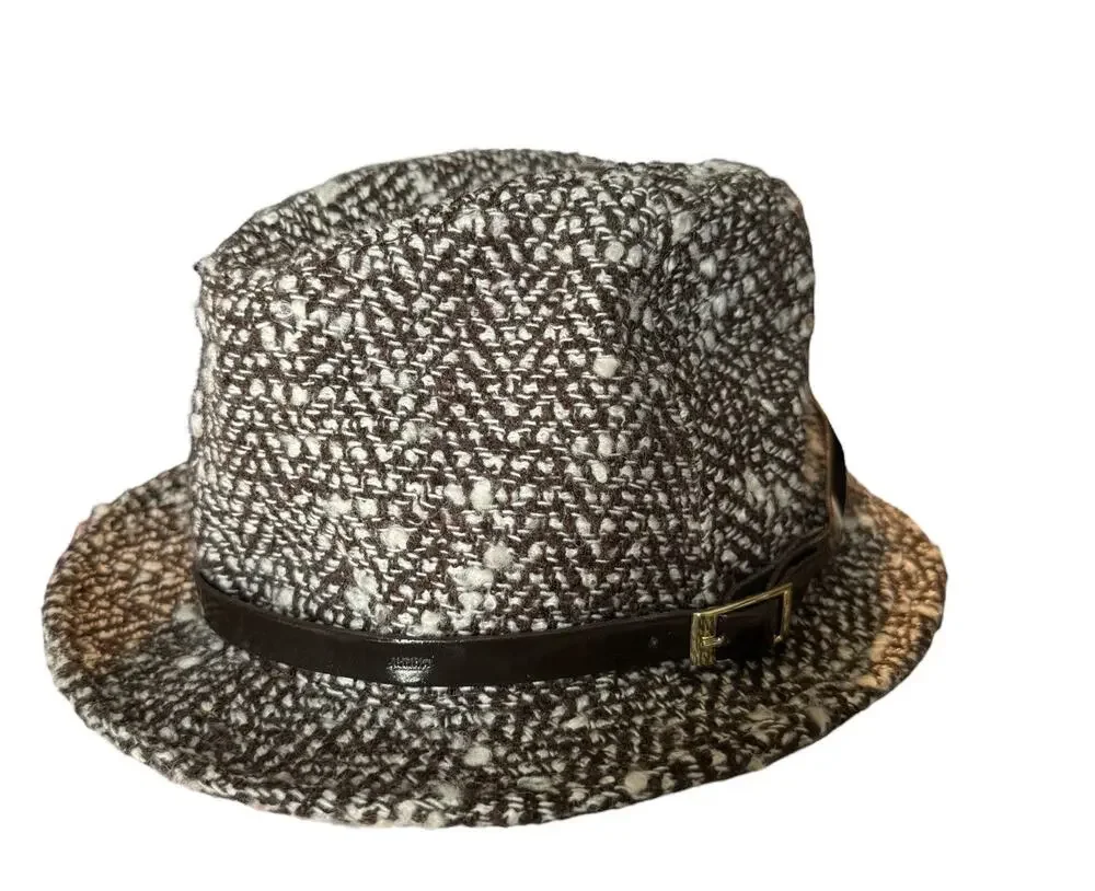 Banana Republic WOOL TWEED FEDORA with belt around the crown size M/L